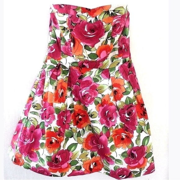 Annabelle strapless Fit & flare Floral sundress - Picture 1 of 6